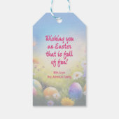 Niedlich Brown Oaster Baby Bunny Geschenkanhänger (Rückseite)