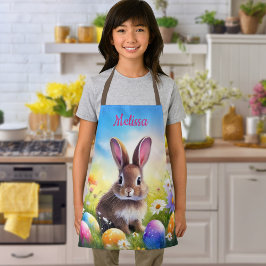 Niedlich Brown Oaster Baby Bunny Kids Schürze