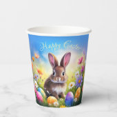 Niedlich Brown Oaster Baby Bunny Pappbecher (Rückseite)