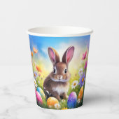 Niedlich Brown Oaster Baby Bunny Pappbecher (Rückseite)