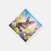 Niedlich Brown Oaster Baby Bunny Serviette (Ecke)