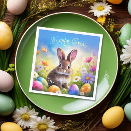 Niedlich Brown Oaster Baby Bunny Serviette