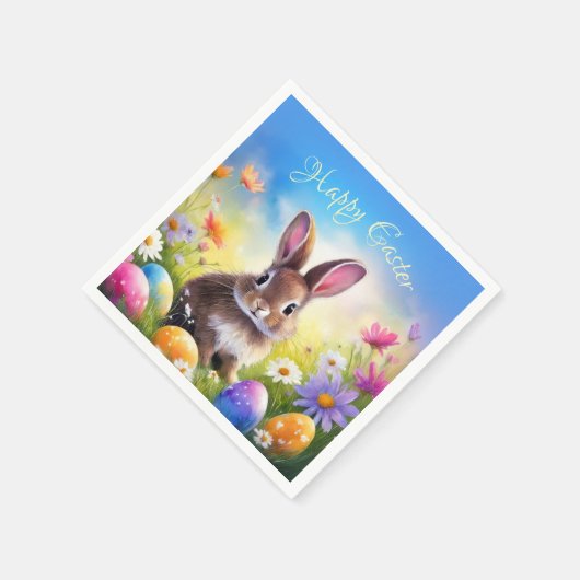 Niedlich Brown Oaster Baby Bunny Serviette (Ecke)