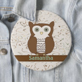 Niedlich Brown Owl Button (Beispiel)