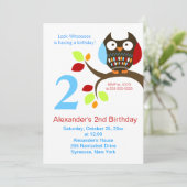 Niedlich Brown Owl - Einladung (Stehend Vorderseite)