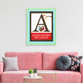 Niedlich Brown Owl Leinwand Letter Name Print 16x2 (Insitu (Wohnzimmer))