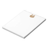 Niedlich Brown Owl Notepad Notizblock (Rotiert)