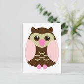 Niedlich Brown Owl Postkarte (Stehend Vorderseite)