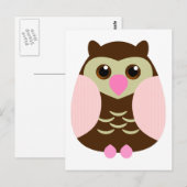 Niedlich Brown Owl Postkarte (Vorne/Hinten)