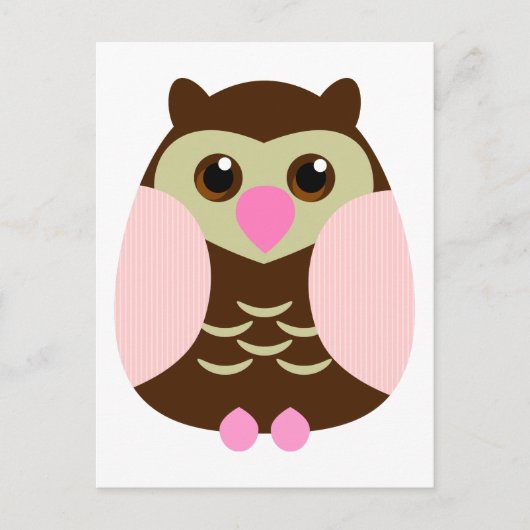 Niedlich Brown Owl Postkarte (Vorderseite)