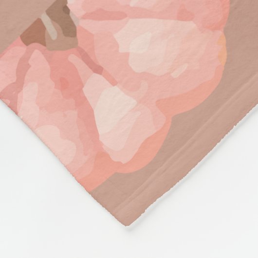 Niedlich Brown Peach Wassercolor Pumpfall Fleecedecke (Ecke)