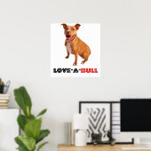Niedlich Brown Pittie Liebe-a-Bull Poster (Heimbüro)