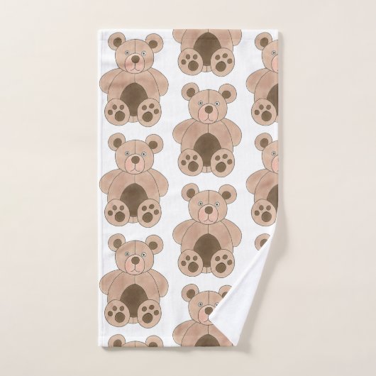 Niedlich Brown Plush Toy Teddy Bär gestopftes Tier Badhandtuch Set (Handtuch)
