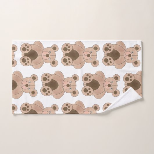 Niedlich Brown Plush Toy Teddy Bär gestopftes Tier Badhandtuch Set (Handtuch)