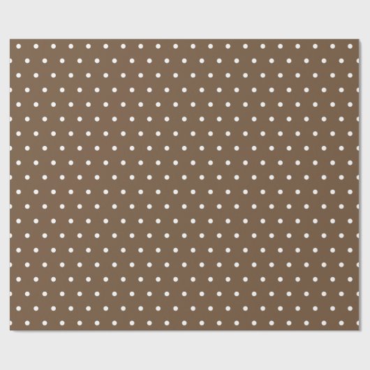 Niedlich Brown Polka Dot Geschenkpapier (Flach)