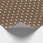 Niedlich Brown Polka Dot Geschenkpapier (Ecke)