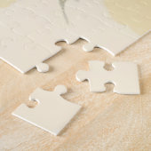 Niedlich Brown Puppy Yellow Sunflower Wasserfarbe Puzzle (Seite)