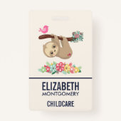 Niedlich Brown Sloth Hanging Ausweis (Vorderseite)