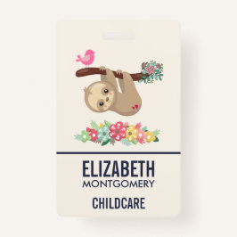 Niedlich Brown Sloth Hanging Ausweis