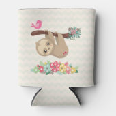 Niedlich Brown Sloth Hanging Dosenkühler (Vorderseite)