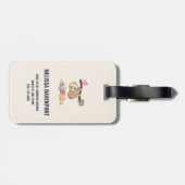 Niedlich Brown Sloth Hanging Gepäckanhänger (Rückseite horizontal)