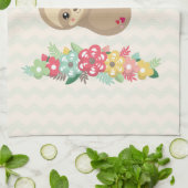 Niedlich Brown Sloth Hanging Geschirrtuch (Gefaltet)