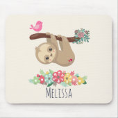 Niedlich Brown Sloth Hanging Mousepad (Vorne)