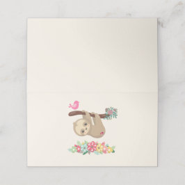 Niedlich Brown Sloth Hanging Platzkarte
