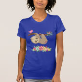 Niedlich Brown Sloth Hanging T-Shirt (Vorderseite)