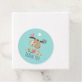 Niedlich Brown Sloth Hanging Upside Down Danke Geschenkanhänger (Beispiel)