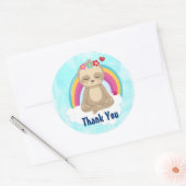 Niedlich Brown Sloth, Meditation über eine Cloud V Runder Aufkleber (Umschlag)