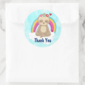 Niedlich Brown Sloth, Meditation über eine Cloud V Runder Aufkleber (Tasche)