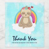 Niedlich Brown Sloth, Meditation über eine Cloud V Weinetikett (Einzelnes Label)