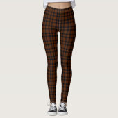 Niedlich Brown Sugar Gingham Karo Kariertes Muster Leggings (Vorderseite)