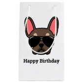 Niedlich Brown Tan French Bulldog Small Gift Bag Kleine Geschenktüte (Vorderseite)