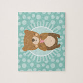 Niedlich Brown Teddy Bar Herz Puzzle (Vertikal)