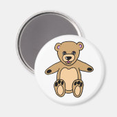 Niedlich Brown Teddy Bär Magnet (Vorderseite/Rückseite)