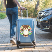 Niedlich Brown Teddy Bear Cartoon Aufkleber (Koffer Insitu)