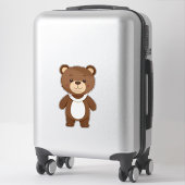 Niedlich Brown Teddy Bear Cartoon Aufkleber (Koffer)