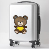 Niedlich Brown Teddy Bear Cartoon Aufkleber (Koffer)