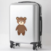 Niedlich Brown Teddy Bear Cartoon Aufkleber (Koffer)