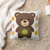 Niedlich Brown Teddy Bear Cartoon Kissen (Decke)
