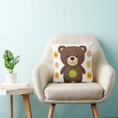 Niedlich Brown Teddy Bear Cartoon Kissen (Stuhl )