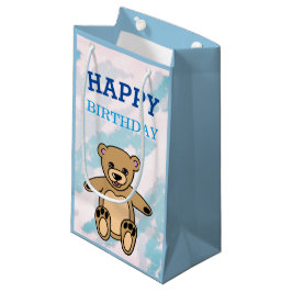 Niedlich Brown Teddy Bear Geburtstag Kleine Geschenktüte