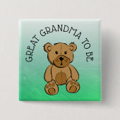 Niedlich Brown Teddy Bear Great GRANDMA zum Button (Vorderseite)