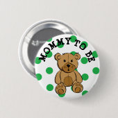 Niedlich Brown Teddy Bear Mommy zum Button (Vorne & Hinten)