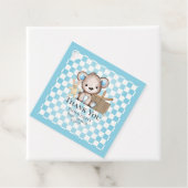 Niedlich Brown Teddy Bear Picnic Baby Dusche Geschenkanhänger (Beispiel)