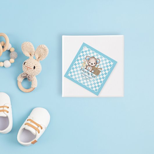 Niedlich Brown Teddy Bear Picnic Baby Dusche Geschenkanhänger