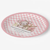 Niedlich Brown Teddy Bear Picnic Baby Dusche Pappteller (Schrägansicht)