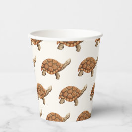 Niedlich Brown Tortoise Birthday Pappbecher